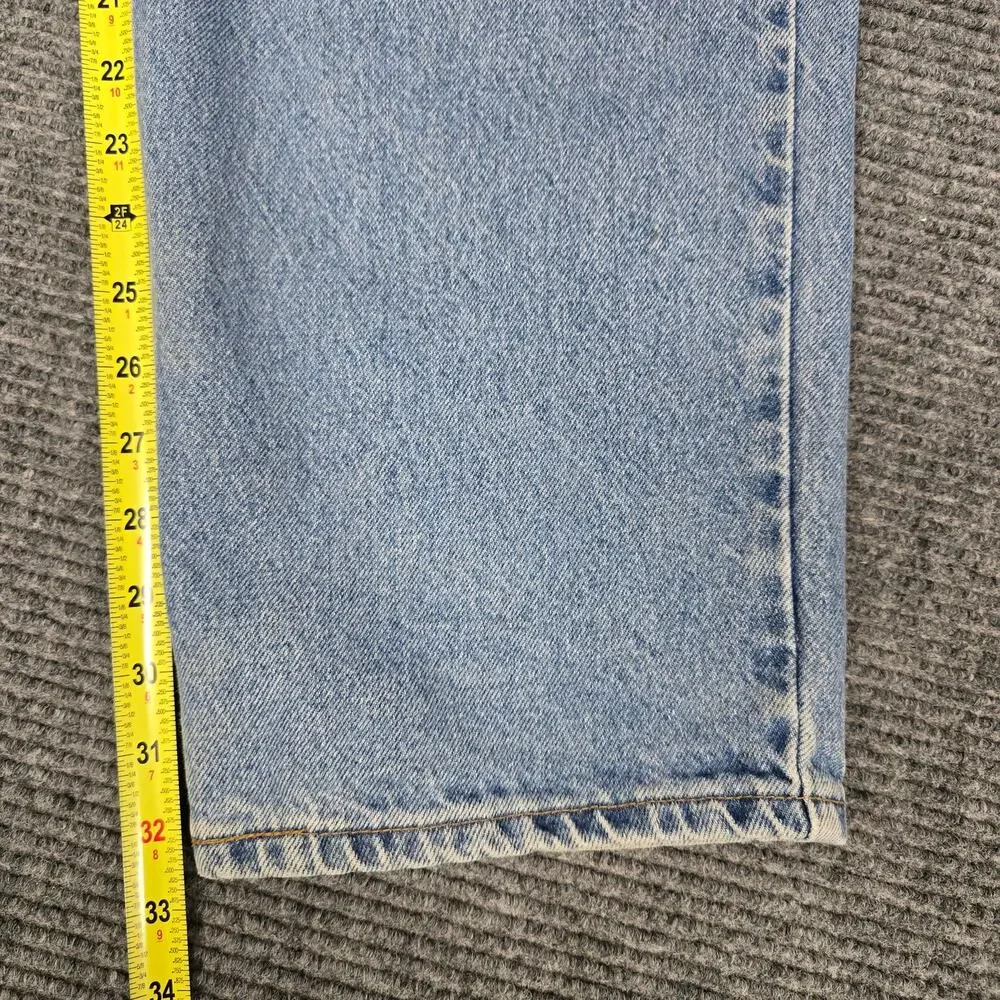 Vintage Y2K Levis 901 Jeans Mens 40x32 Relaxed Straight Leg Light Wash